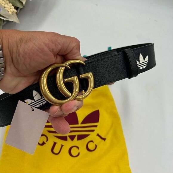 Men, Gucci, X Adidas, GG Marmont, Belt 90 cm made in Italy - Picture 4 of 9